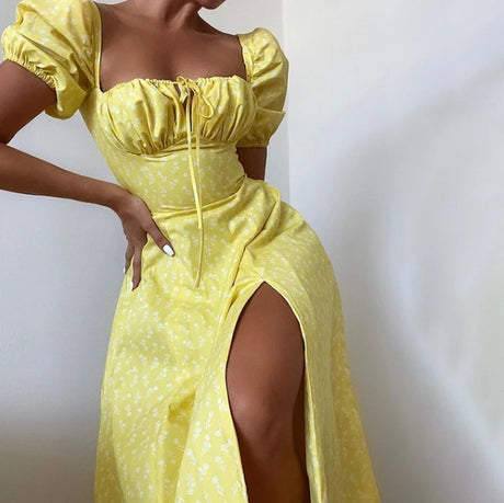 Long Dress for Women 2023 Summer Beach Bohemian Dresses Vestido Casual Robe Female Clothing Y2K Floral Skirt Elegant Maxi Dress - Lootquake