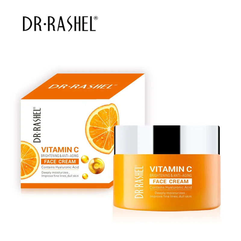 Crema facial con vitamina C, blanqueadora, hidratante, mejora las líneas finas y la piel opaca, suero de ácido hialurónico.