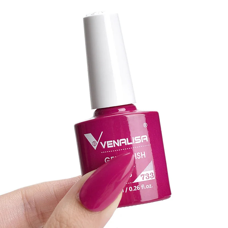 Venalisa Nail Gel Polish 7.5ml #758 Funny Bunny Milky White VIP3 Collection Long Wear Diamond Top Coat Soak Off UV LED Gel Nail