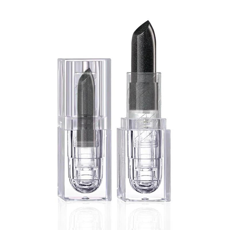 Rouge à lèvres pailleté waterproof, brillant à lèvres noir sexy, teinte brillante, cosmétiques, maquillage pour les lèvres d'Halloween