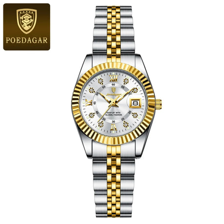 POEDAGAR Luxury Elegant Watch for Women Waterproof Luminous Date Ladies Watch Stainless Steel Quartz Women's Watches Girl Reloj - Lootquake