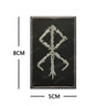 Embroidered Northern Europe Viking Compass Patches Rubber Viking Valknut Norse Runic Odin God Runes Glow In Dark - Lootquake