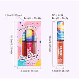 3pcs Oil Painting Lip Gloss Set,Mirror Water Glow Moisturizing Brighten Lipstick,Hydrating Nourishing Fruit Flavor Lip Care Balm