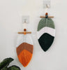 Bohemian Style Woven Leaves Hanging Wall Hanging Tapestry Set of 2 Home Decoration Cotton Thread Decorative Crafts Hangings