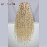 613 Blonde & Burgundy Butterfly Braids Wig | 36" Full Lace | Goddess Locs & Box Braids
