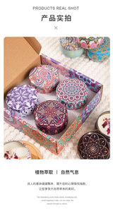 Velas aromáticas de osmanthus y gardenia con pétalos. Pequeñas velas aromáticas románticas para cumpleaños de niñas. Aromaterapia para el hogar.