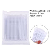 Lot de 100 micro-brosses professionnelles jetables pour extensions de cils, pour maquillage, mascara, pinceaux de maquillage