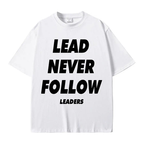 Rapper Chief Keef Lead Never Follow Leaders T Shirts Men Women Fashion Hip Hop Vintage T-shirt Cotton Casual Oversized T-shirts - Lootquake