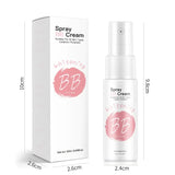 Crema BB en spray de 20 ml para base de maquillaje, blanqueadora, hidratante, antiadherente, iluminadora y corporal.