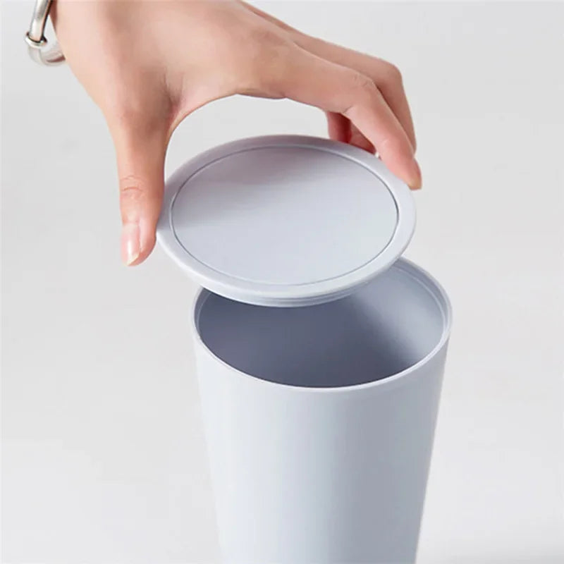 16.5x8cm Small Waste Bin Mini Desktop Trash Can for Desk Car Kitchen Dropship