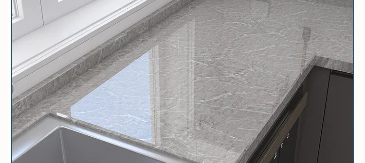 Film autocollant en marbre résistant à l'huile pour cuisine, 40 cm, imperméable, pour plan de travail, rénovation de meubles, carrelage mural