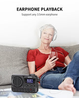 Enceinte Bluetooth ultra-portable MLOVE BV800 avec radio FM, écran LCD, antenne, entrée AUX, clé USB, carte TF, lecteur MP3