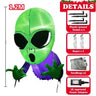 1.2M Halloween Party & Holiday DIY Decorations Inflatable Toys Climbing Window Green Headed Ghost LED Light Outdoor Garden Decor
