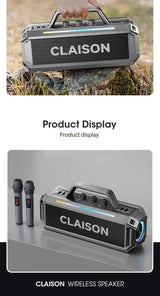 Enceinte Bluetooth sans fil haute puissance 300 W, portable, étanche IPX6, idéale pour les fêtes en extérieur.