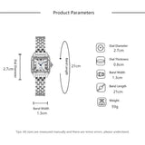 Women's Fashion Square Watches Gold Alloy Strap 2024 Luxury Ladies Quartz Wristwatches Qualities Female Roman Scale Clock - Lootquake