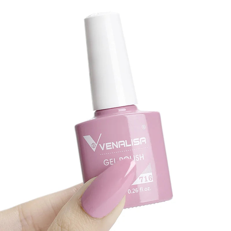 Venalisa Nail Gel Polish 7.5ml #758 Funny Bunny Milky White VIP3 Collection Long Wear Diamond Top Coat Soak Off UV LED Gel Nail