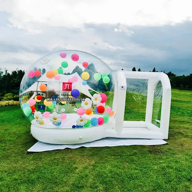 Inflatable bubble house PVC tent includes blower/protective carpet/PVC repair glue/air pump/colorful balloons/free shipping - Lootquake