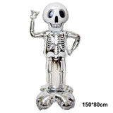 Halloween Theme Standing Balloon Pumpkin Haunted House Spider Cat Foil Balloon Happy Halloween Decor Supplies Kids Gifts