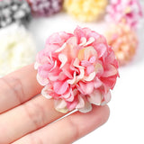 10Pcs Artificial Flowers Silk Hydrangea Fake Flower Head For Wedding Decoration Party Home Decor DIY Wreath Gift Craft Accessory
