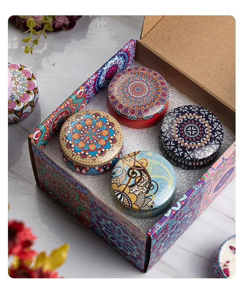 Velas aromáticas de osmanthus y gardenia con pétalos. Pequeñas velas aromáticas románticas para cumpleaños de niñas. Aromaterapia para el hogar.