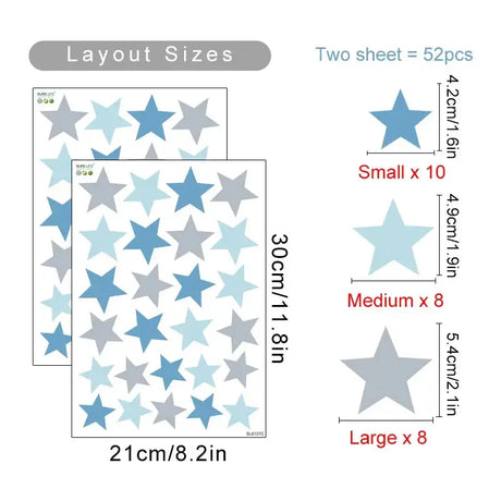 Cartoon Teddy Bear Tent Stars Wall Stickers for Kids Room Nursery Baby Room Decoration Wall Decals Room Interior - Lootquake