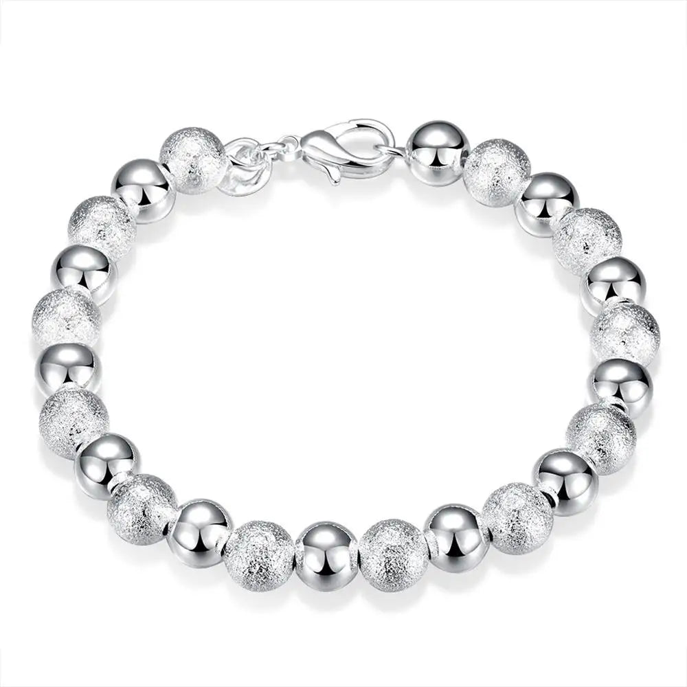 Pulsera de plata de ley 925 con dije de moda para hombre y mujer, cadena de cuerda trenzada, joyería fina, regalo de boda, fiesta y Navidad.