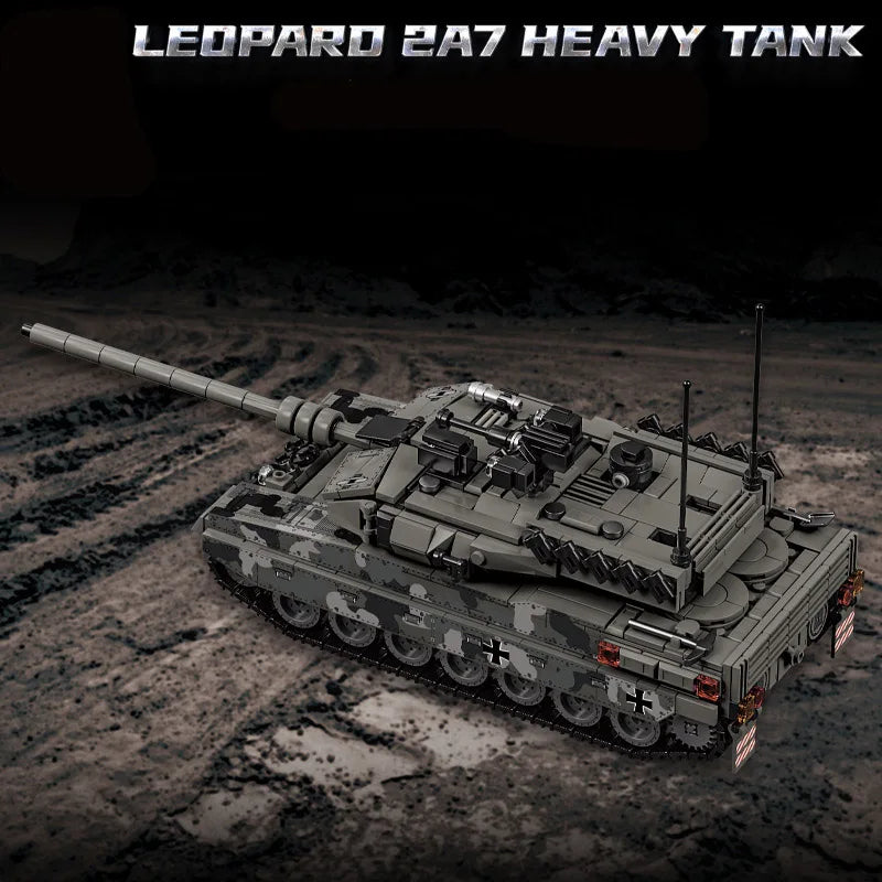 Military WW2 MOC Leopard 2A7 Army Main Battle Tank Soldiers Building Blocks Bricks M1 T90M Tank Set For Children Boys Gifts - Lootquake