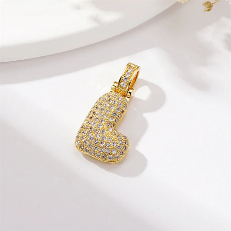 BenS Gold color Hip Hop letter Pendant Initial charms for Jewelry making handmade necklaces zircon 26 letters charms wholesale - Lootquake