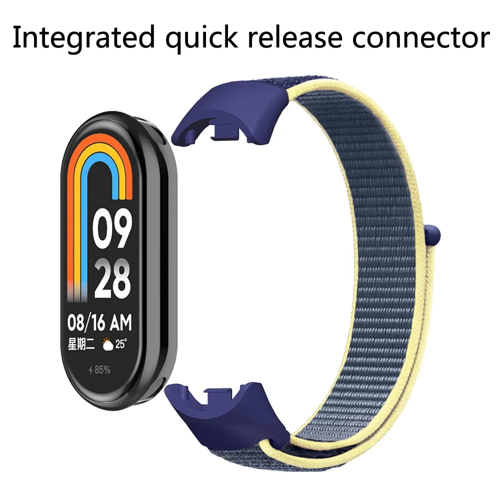 Nylon Loop for xiaomi Mi Band 9 8 Strap NFC SmartWatch Wristband Correa Replacement sport pulsera for Miband 7 6 5 4 3 Bracelet