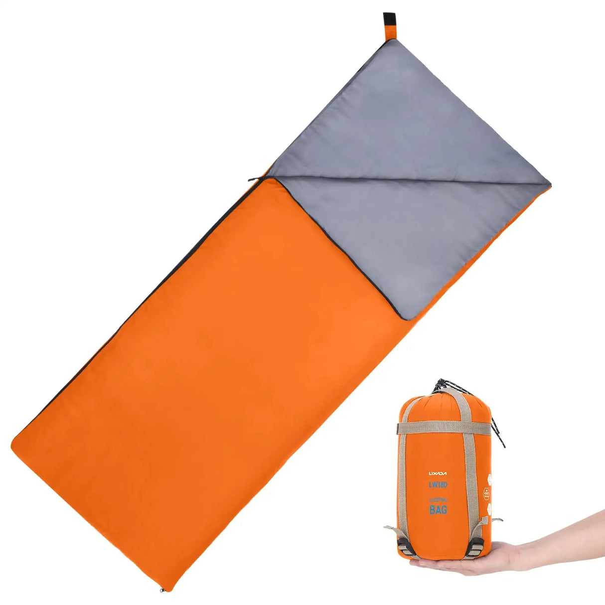 Saco de dormir portátil para exteriores Lixada de 190 x 75 cm, para acampar, viajar, senderismo, multifunción, ultraligero, 680 g, para mochileros.