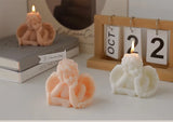 Vela perfumada con forma de ángel para decoración de habitación, estilo nórdico, que alivia la fatiga y crea un ambiente festivo para bodas y cumpleaños.