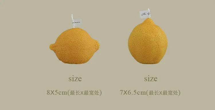 Bougie parfumée décorative au citron, cadeau d'anniversaire parfumé DIY, bougie imitation fruit