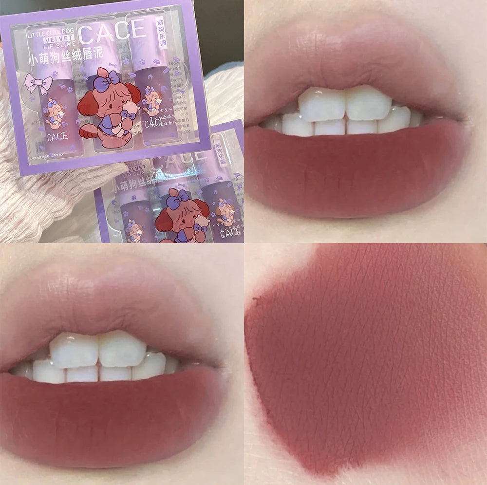 New Lovely Matte Liquid Lipstick Velvet Nude Red Lip Gloss Long Lasting Non-stick Cup Lip Mud Tint Cream Beauty Makeup Cosmetics