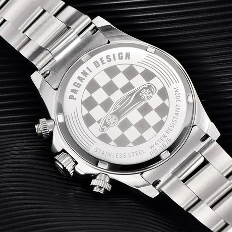 PAGANI DESIGN New Men's Quartz Watch Fashion Ceramic bezel Chronograph 100m Waterproof Men's Stainless Steel Watch - Lootquake