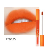 Orange Color Lipstick Lip Glaze Matt Silky Smooth Not Easy To Fade Lip Gloss Long Lasting Lip Stick Sexy Women Cosmetics Makeup
