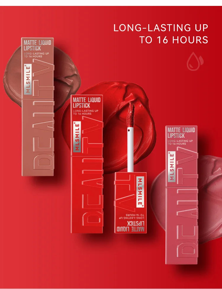 Rouge à lèvres liquide mat 6 couleurs, longue tenue, teinte antiadhésive, brillant à lèvres nude, waterproof, maquillage