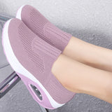 Summer Women Fashion Vulcanized Sneakers Platform Solid Color Flat Ladies Shoes Casual Breathable Wedges Ladies Walking Sneakers