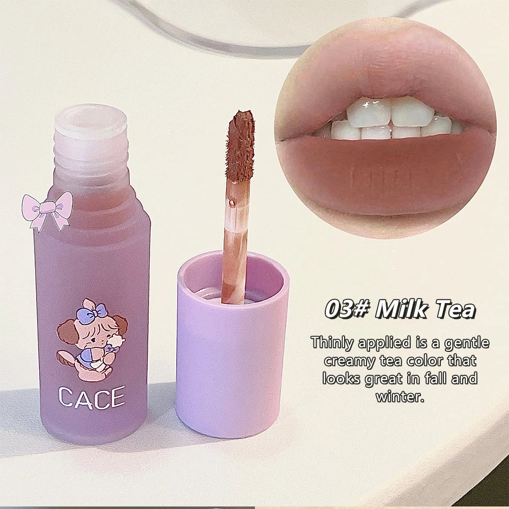 New Lovely Matte Liquid Lipstick Velvet Nude Red Lip Gloss Long Lasting Non-stick Cup Lip Mud Tint Cream Beauty Makeup Cosmetics