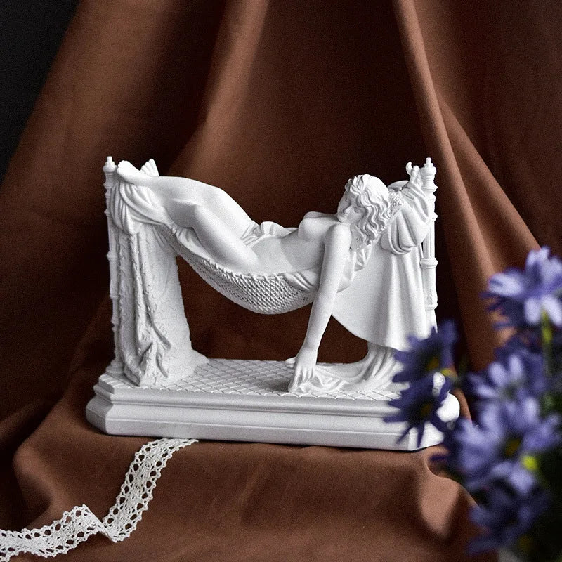 Estatuas de diosas griegas clásicas: pequeñas figuras artísticas, esculturas de Venus para estanterías de oficina y decoración de sala de estar.
