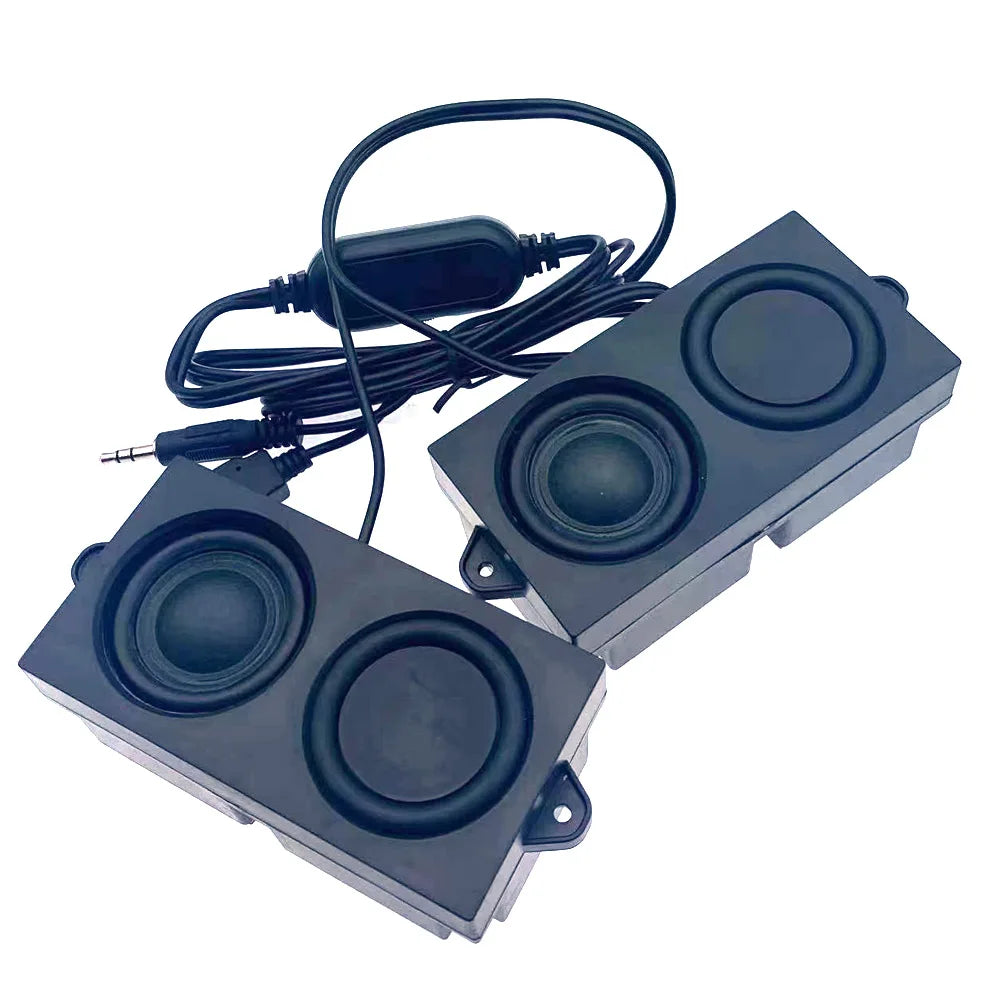 Altavoz Bluetooth portátil, altavoz estéreo USB multimedia, mini reproductor de música con sonido envolvente y graves para PC, portátiles, portátiles y móviles.