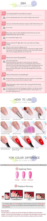 URSUGAR 7.5ml Solid Color Gel Polsih Classic Matte Glossy DIY Nail Art Trendy Reflective Glitter Nail Gel UV LED Soak Off