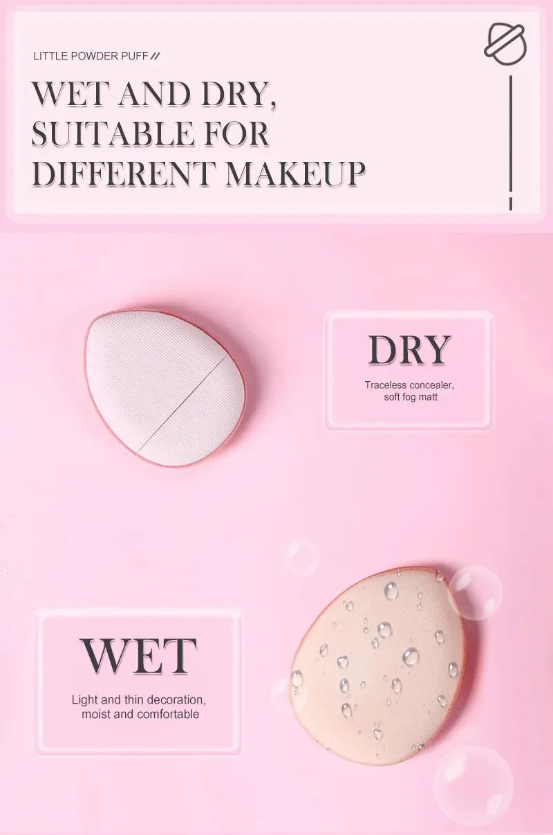 5/10 unidades de mini esponjas para base de maquillaje con cojín de aire, corrector facial, crema BB, aplicador cosmético, herramientas de maquillaje.