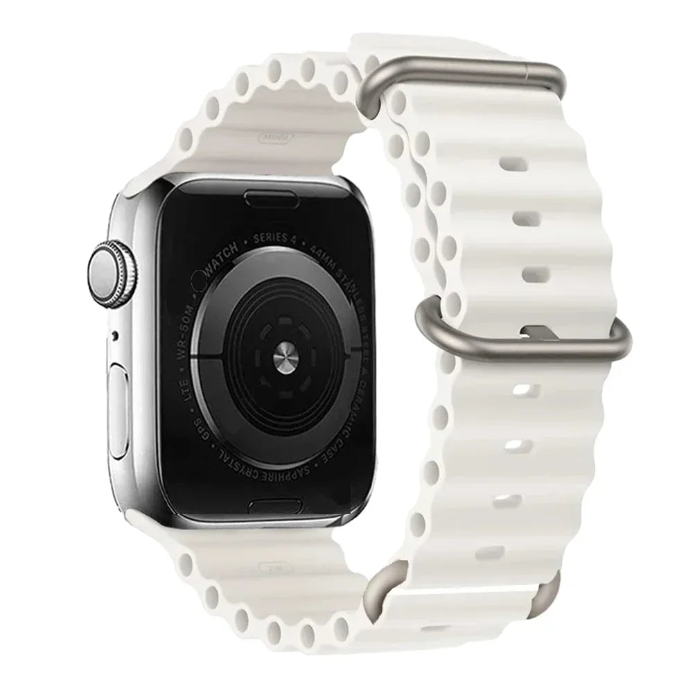 Silicone Strap For watch band 44mm 40mm 49mm 45mm 41mm 38mm accessorie correa bracelet iWatch Ultra 2 series 7 6 5 se 8 9 - Lootquake