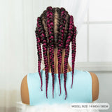 14" Short Knotless Cornrow Braids Wig | Transparent Full Lace Bob