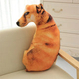 Cojín de perro 3D de peluche, muñeco de peluche realista, cojín para sofá, silla de oficina, decorativo, regalo creativo para el hogar