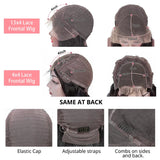 200% Density Short Curly Bob Wigs 13x4 Lace Front 4x4 Closure Deep Wave Brazilian Remy Human Hair 14 Inch
