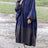 Oversized Spring New Women Big Size Robe Dress Korea Casual Loose Ladies Pullover Cotton Linen Dresses Woman Blue Long Dress - Lootquake