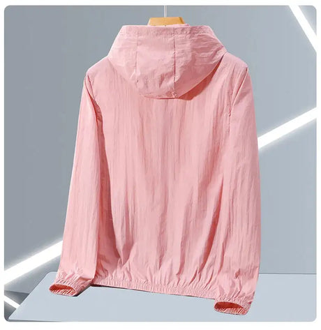 2023 Summer Men's Windbreaker Big Size Sun Protection Clothing Korean Style Ultra-thin Streetwear Zipper Hooded Jackets Man - Lootquake