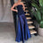 Casual Patchwork Pleated Robe Dresses Ladies Fashion Strapless High Waist Banquet Dress Sexy Hollow Off Shoulder Slim Long Dress - Lootquake