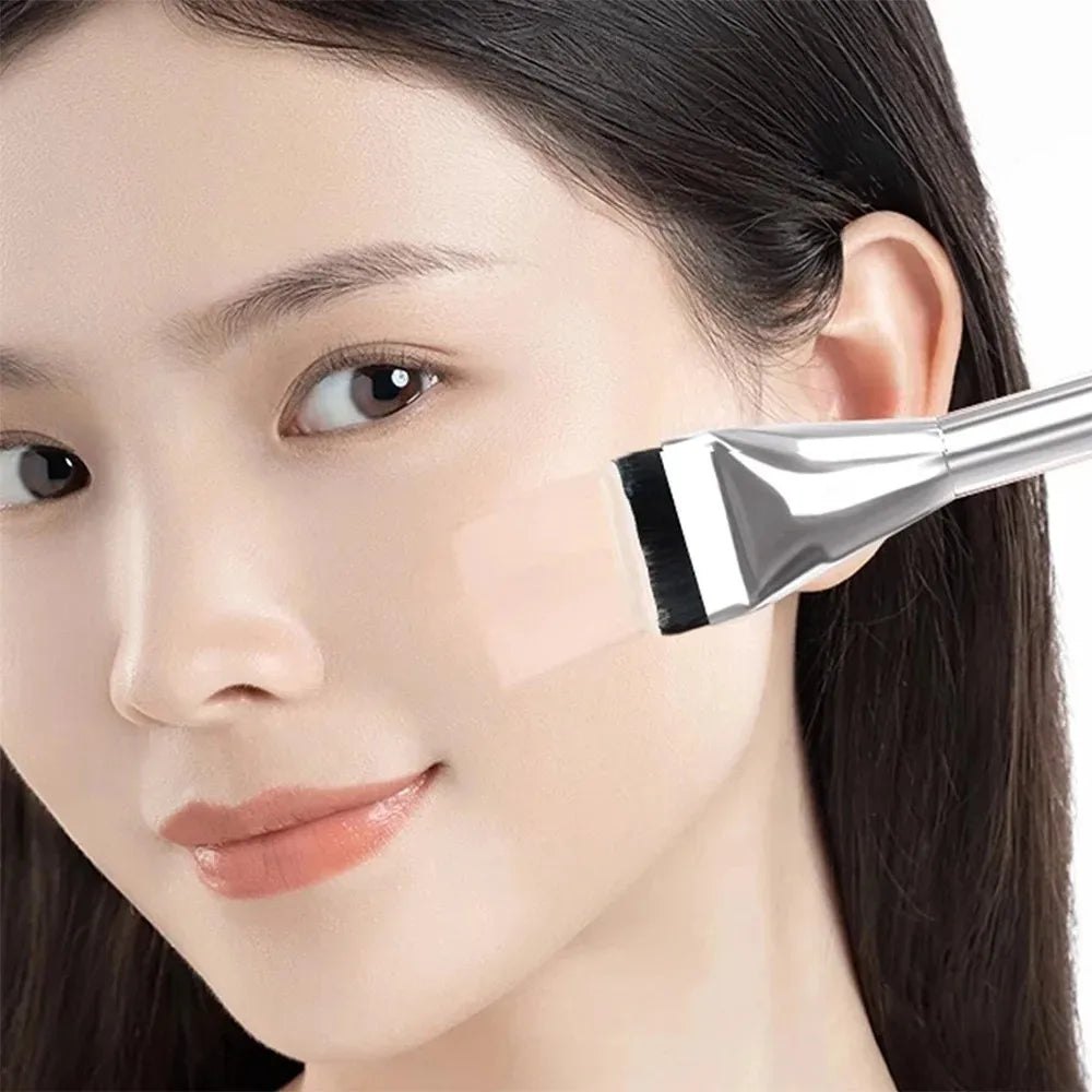 1 pc Foundation Brush – Thin Face Contour Brush for BB Cream, Foundation Powder, Cream & Facial Mask Makeup Applications